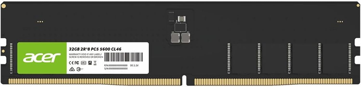 Acer 32GB UD200  DDR5 PC5-5600Mhz Ram for Desktop BL.9BWWA.427 Acer 32GB UD200  DDR5 PC5-5600Mhz Ram for Desktop BL.9BWWA.427